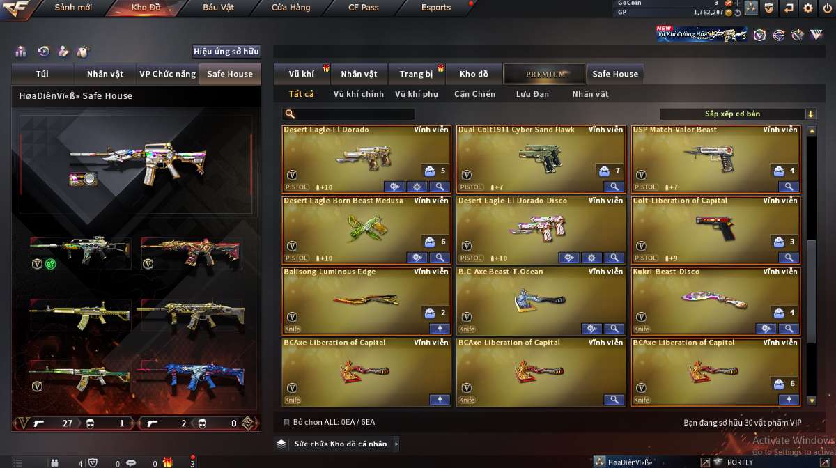 shop acc cf uy tin gia re